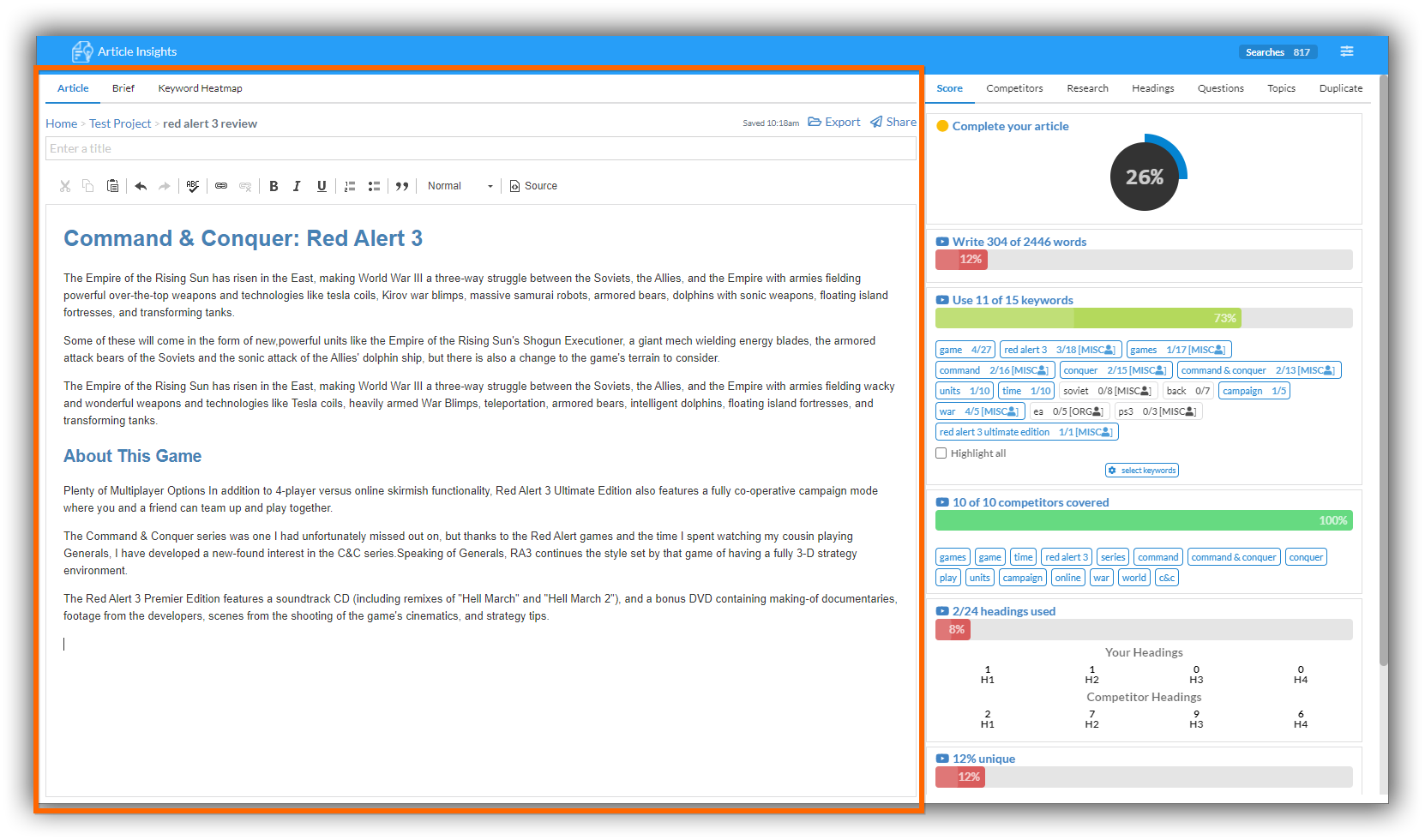 Complete Users Guide Article Insights Complete Users Guide Article Insights